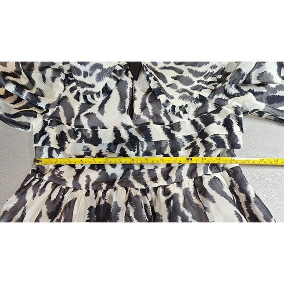 Anthropologie Maeve Womens XXS Long Sleeve Collared Sheer Mini‎ Dress NWT - Picture 11 of 16